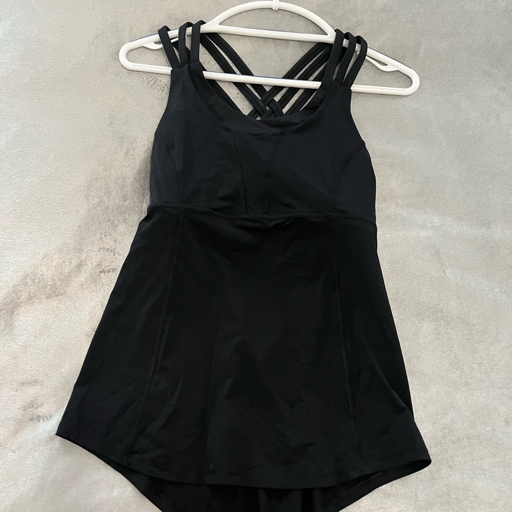 Stylish Black Strappy Tank Top